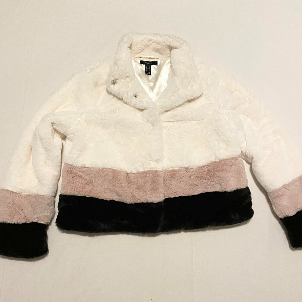 Forever 21 Faux Fur Jacket Womens Size Large